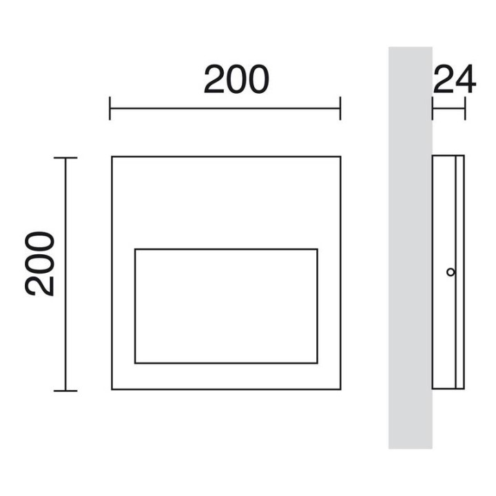 Aplique de Exterior asimétrico SLIM IP65 LED 9W 1167lm 4000K Antracita CRISTHER 580B-L0210B-04