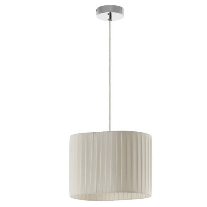 Lámpara colgante OVAL IP20 E27 crom+beige EXO 611G-G05X1A-09