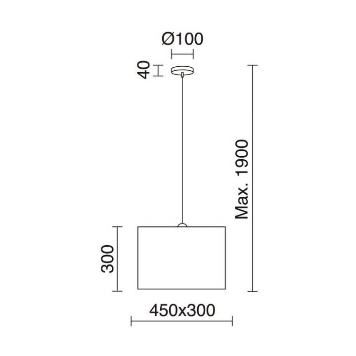 Lámpara colgante OVAL IP20 E27 crom+beige EXO 611G-G05X1A-09