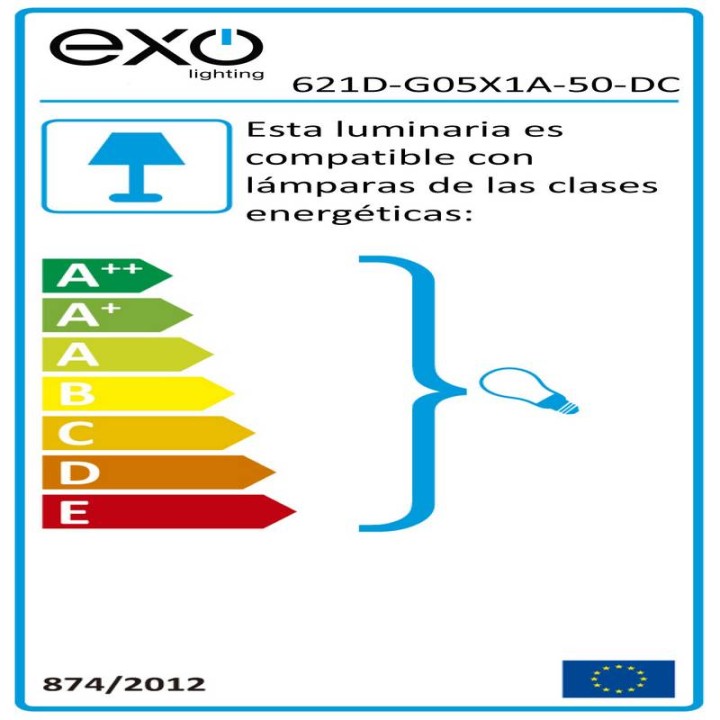 Lámpara de sobremesa COMPACT IP20 E27 (Ø45) máx. 40W Madera Haya Algodón Beige EXO 621D-G05X1A-50-DC
