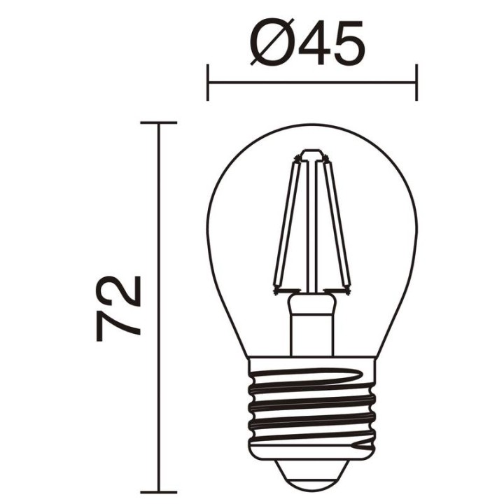 Lámpara FILAMENTO LED E27 4W Blanco  - 632H-L0504B-01
