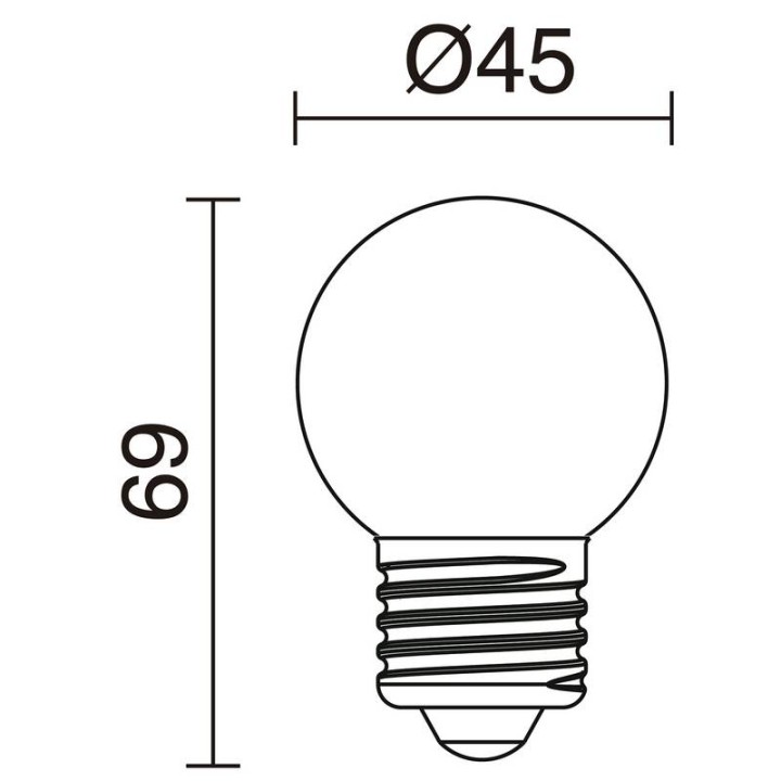 Lámpara FILAMENTO LED E27 3W opal Blanco  - 632J-L0503B-01