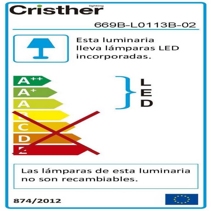 Baliza MIRCO IP65 LED 13W 1190lm 4000K Negro CRISTHER 669B-L0213B-02