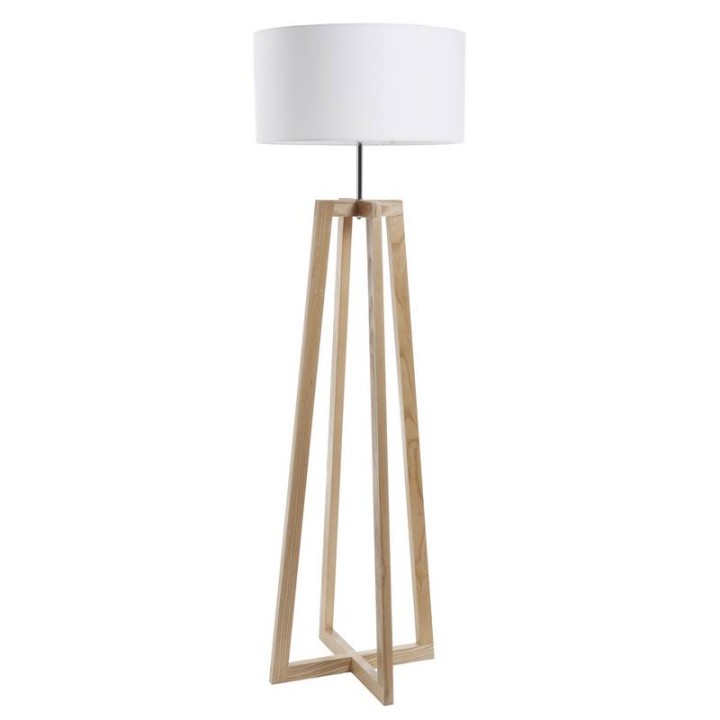 Pié salón KARA IP20 E27 60W madera EXO 703A-G05X1A-51