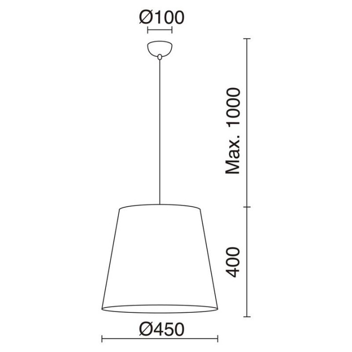 Lámpara colgante VIMET IP20 E27 60W paja clara EXO 724A-G05X1A-53