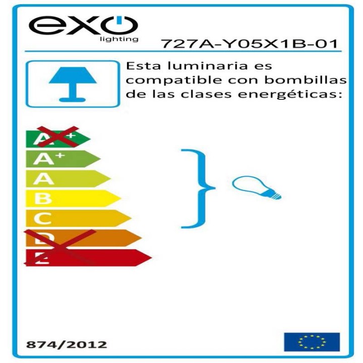 Aplique BALTIC 2USB E2760W+LED3W 3000K 240lm Blanco EXO 727C-Y05X1B-01