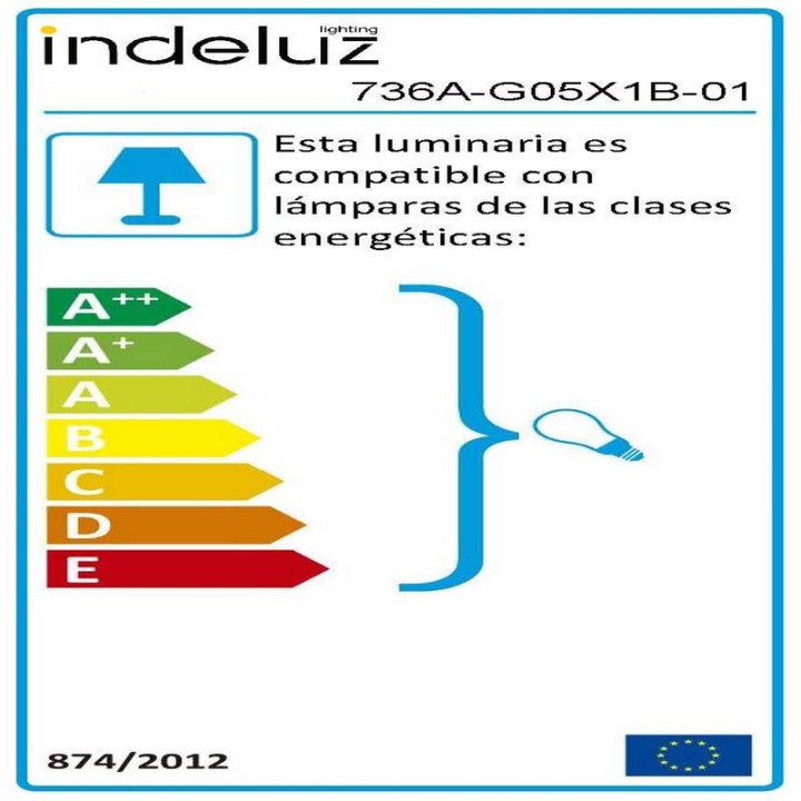 ECLIPSE Lámpara empotrable fijo antidesl. R125 250W Bl INDELUZ 736A-G05X1B-01