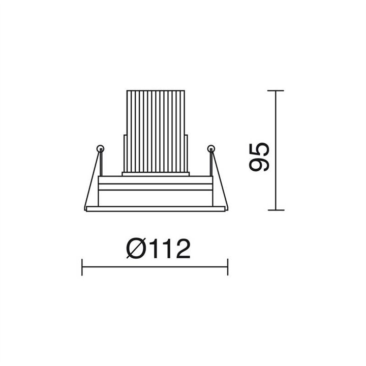 SILVER Lámpara empotrable DALI LED 8W 4000K 620LM Gr INDELUZ 737A-L33RDB-03