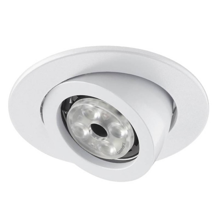 MINI LUNA Lámpara empotrable basculante 45º QR.CBC 50W Bl INDELUZ 741A-G23X1D-01