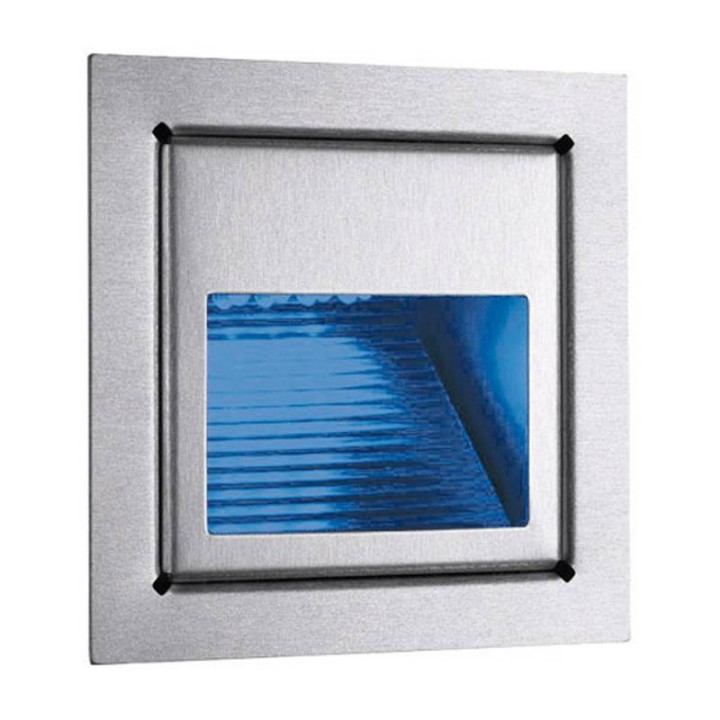 KARI Lámpara empotrable cuad ASIM LED Azul 230V Anod INDELUZ 745C-L1001B-39