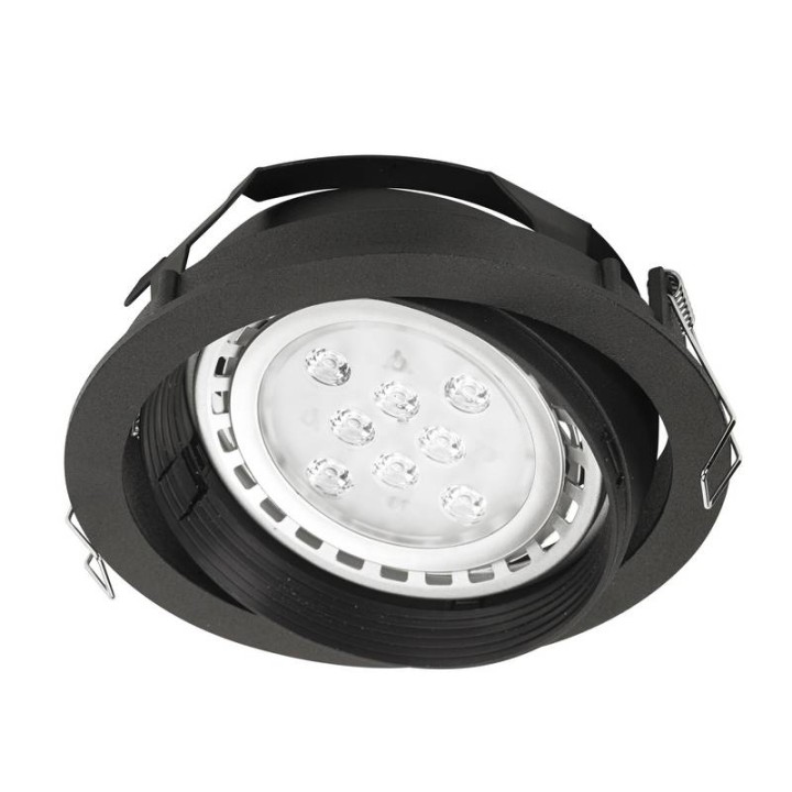 HELENE Lámpara empotrable basculante QR-LP 111 65W G53 Neg INDELUZ 746B-G18X1E-02
