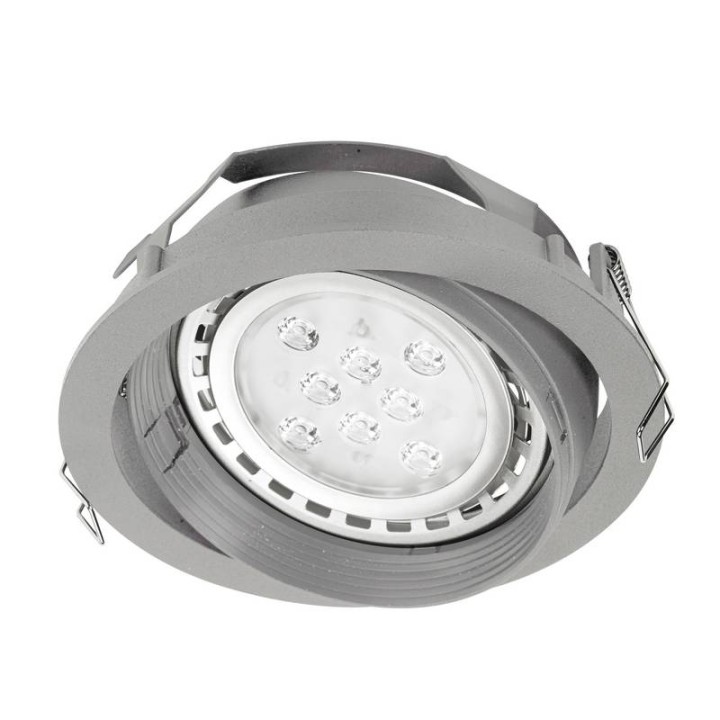 HELENE Lámpara empotrable basculante QR-LP 111 65W G53 Gri INDELUZ 746B-G18X1E-03