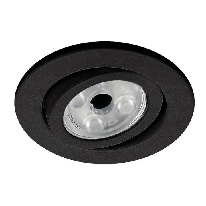 KOS Lámpara empotrable basc D.105 mm QPAR16 0W Negro INDELUZ 749B-G42X1B-02