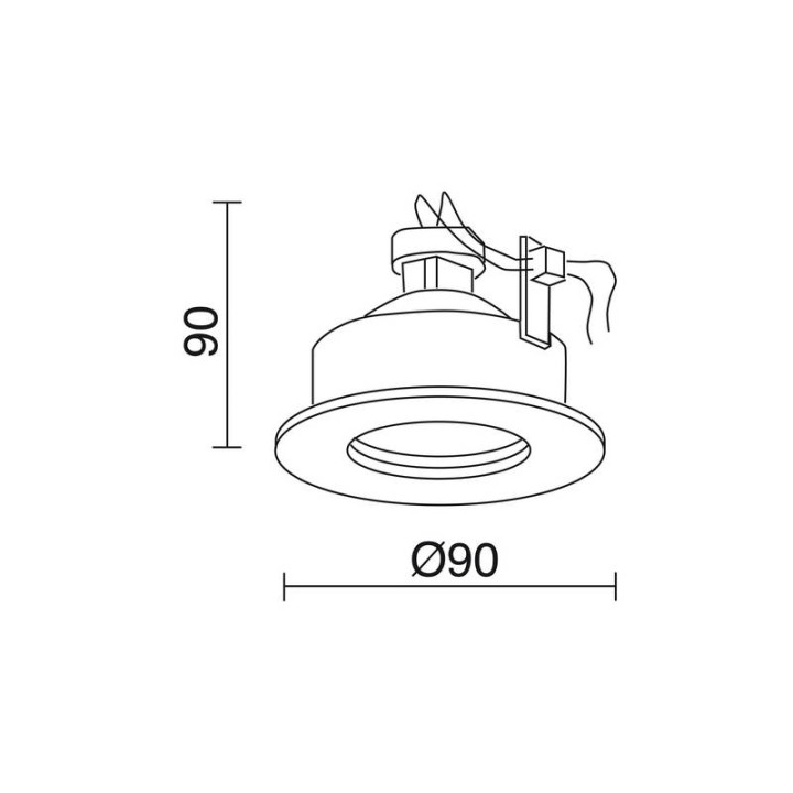 PALMA lámpara empotrable IP65AlumQR-CB 51 50W12V Ni mat INDELUZ 750A-G23X1D-48