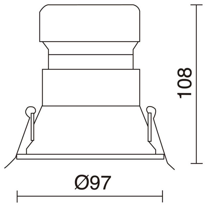 LEDA LC Lámpara empotrable Orient.antid.LED 680lm 3K Bl INDELUZ 752B-L3109B-01