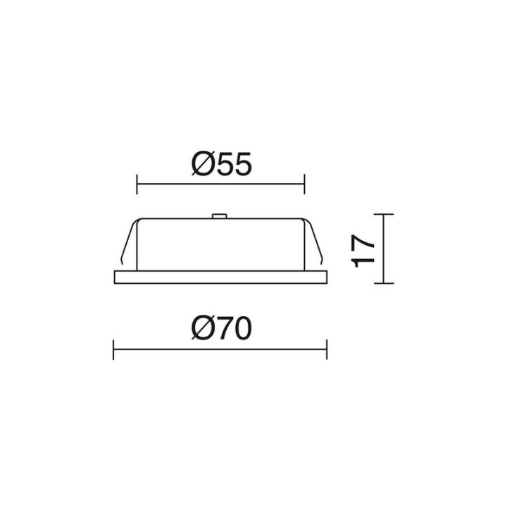 IBIZA Lámpara empotrable 3,2W LED driver incl CrMat INDELUZ 753A-L3202B-45
