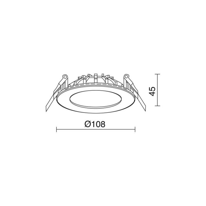 KALE Downlight LED RetroiLuminaria 3000K 8W IP20 Bl INDELUZ 757B-L3108B-01