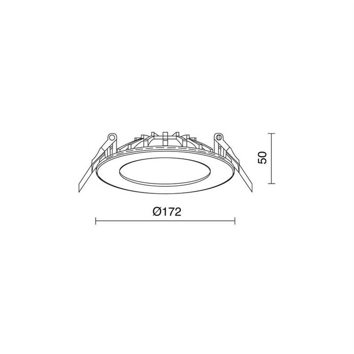 KALE Downlight LED Retroiluminado 3000K 20W Bl INDELUZ 757C-L3120B-01