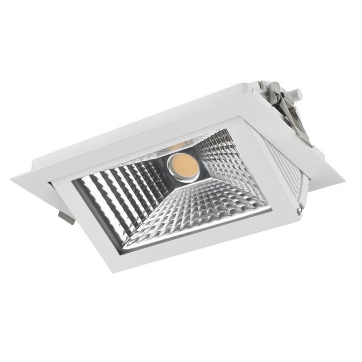 SINOPE Lámpara empotrable Rect.Bascul. LED 42W MEAT Bl INDELUZ 759A-L4442B-01