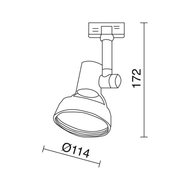 NESSO Proyector carril QPAR-30 E27 Blanco INDELUZ 771C-G05X1B-01