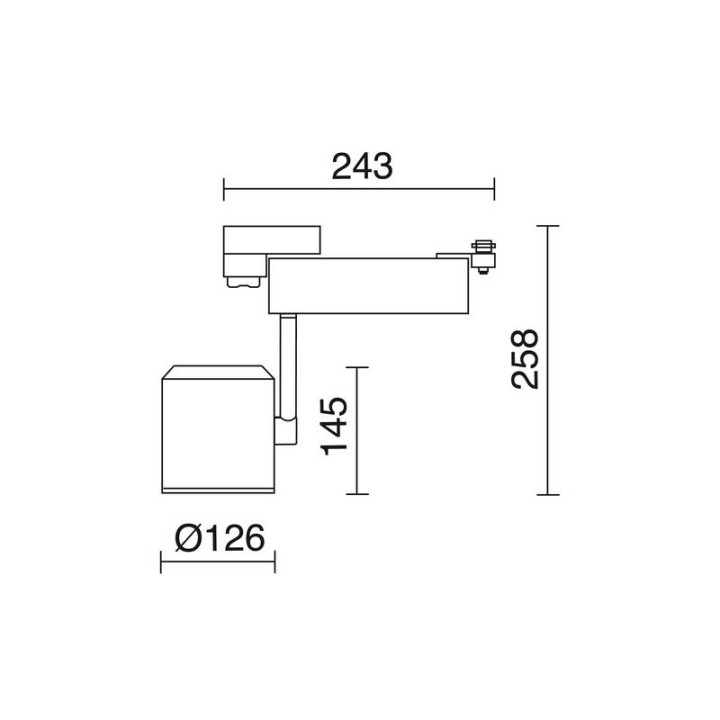 PROTEUS Proyector Carril LED 38W COBFISH Bl INDELUZ 774D-L4738B-01