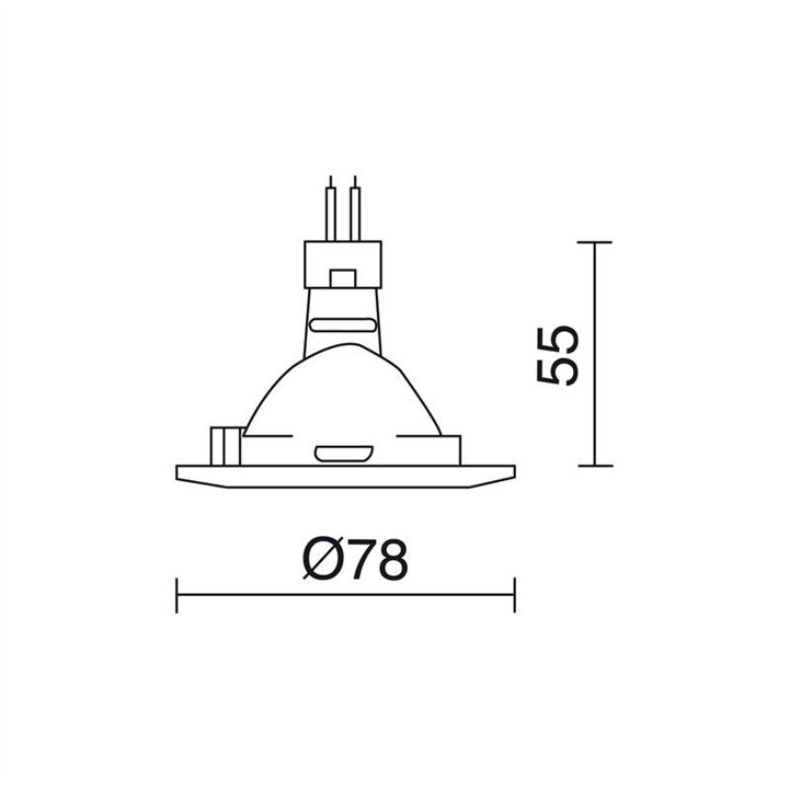 NIX LC Lámpara empotrable fij.circ.50W GU5,3 Cromo Mate INDELUZ 780A-G23X1D-45
