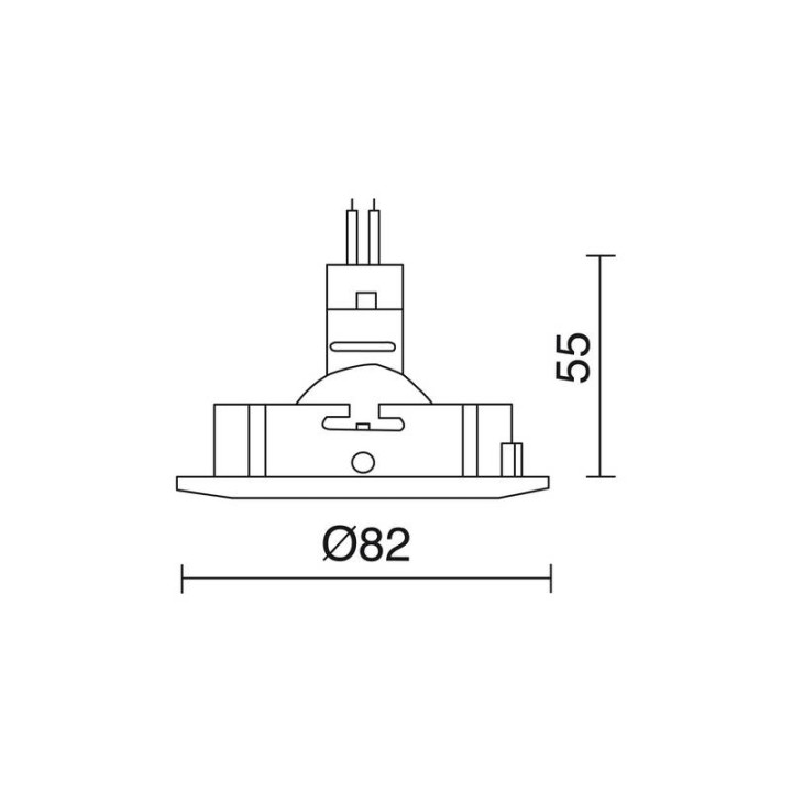 NIX LC Lámpara empotrable basculante circ.QPAR16 50W GZ10 Bl INDELUZ 780E-G42X1B-01