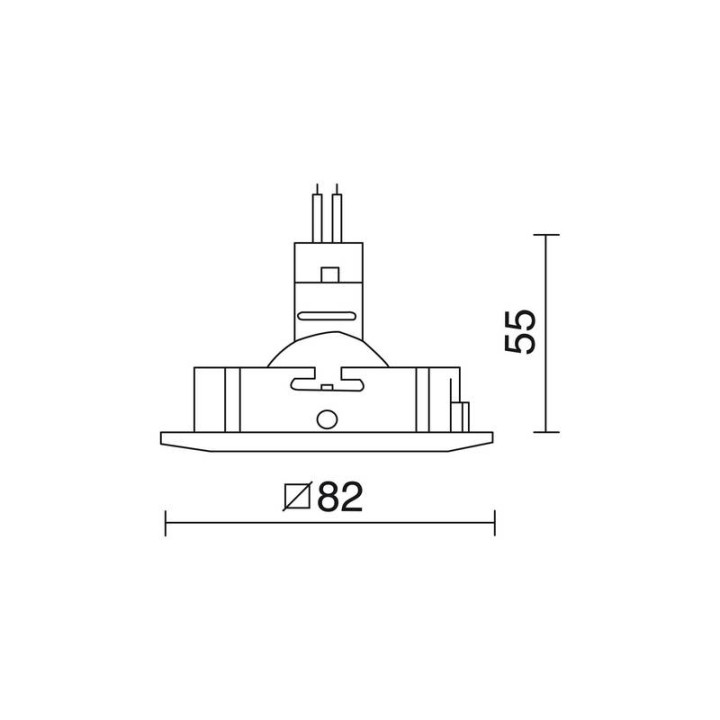 NIX LC Lámpara empotrable basculante cua.QR-CBC50WGU5,3 NiMat INDELUZ 780F-G23X1D-48