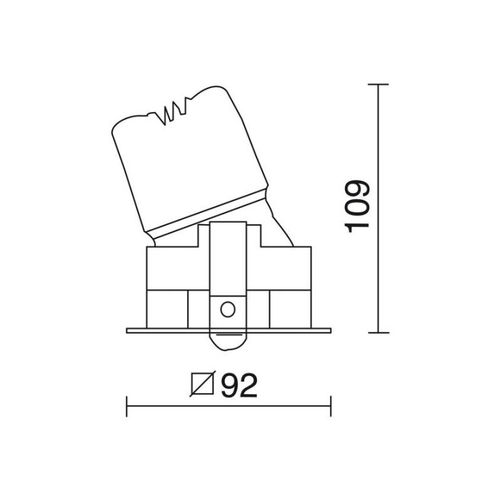 JANUS LCLámpara empotrable orientable antd.LED680LmDALI3K Bl. INDELUZ 782B-L31RDB-01