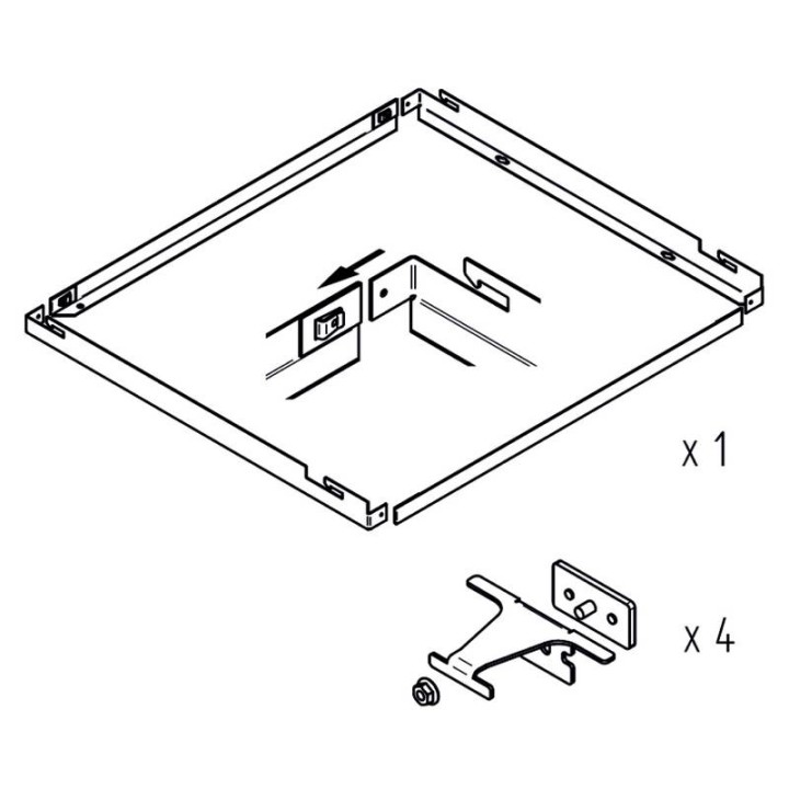 MAB Panel Al.LED 45W 4000K PUSH-DALI Bl INDELUZ 783A-L33R2B-01