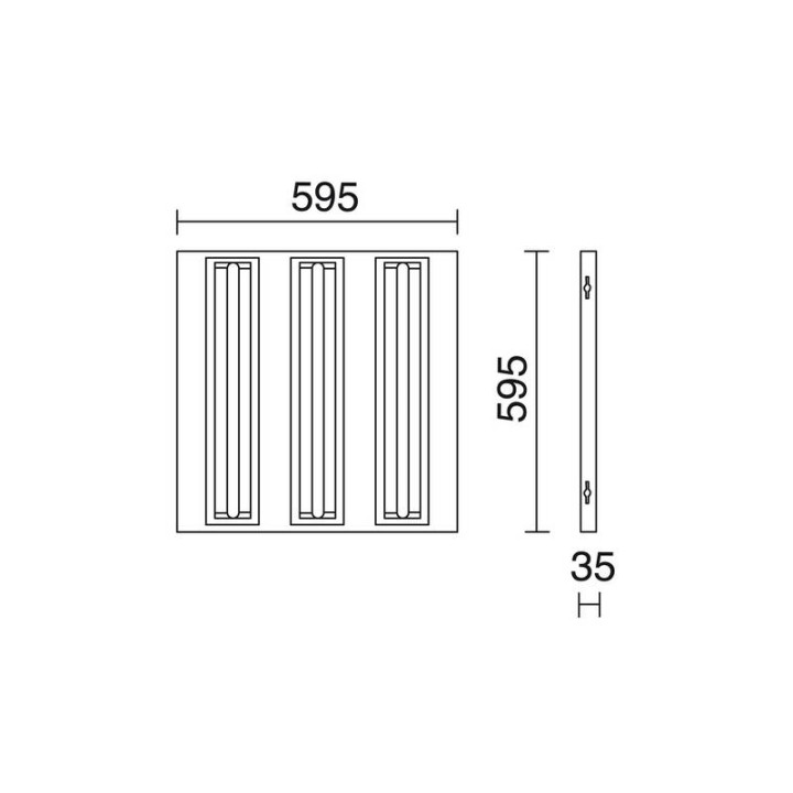 MAB Panel Al.LED 45W 4000K PUSH-DALI Bl INDELUZ 783A-L33R2B-01