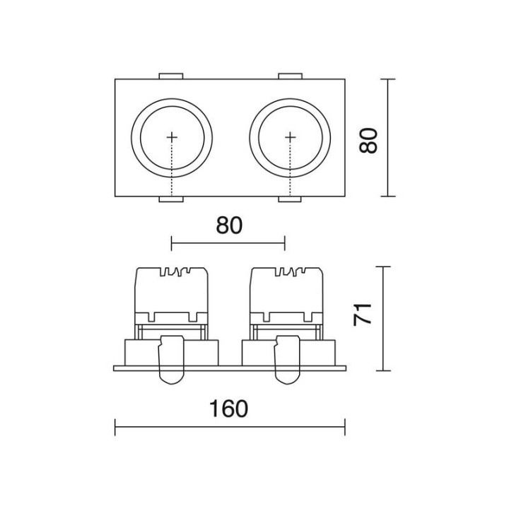KORE LC Empot.Orientable LED 620Lm 3K Bl INDELUZ 784B-L3108B-01