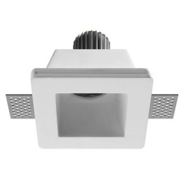 Empot.yeso LEN GU10 MR16 50W Blanco INDELUZ 798A-G21X1B-01