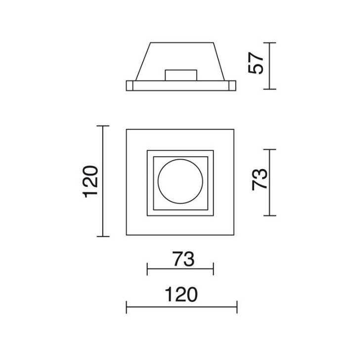 Empot.yeso LEN GU10 MR16 50W Blanco INDELUZ 798A-G21X1B-01