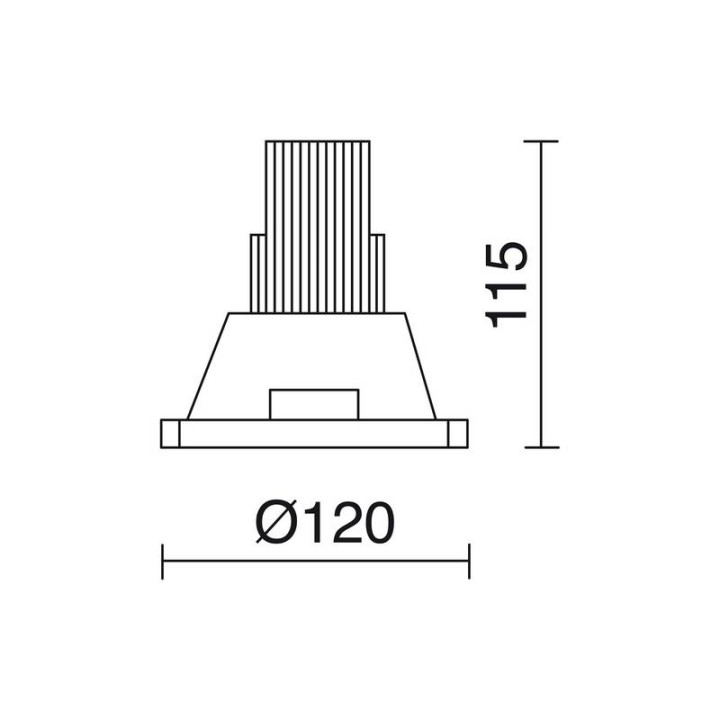 Empot.yeso LEN GU10 MR16 50W Blanco INDELUZ 798A-G21X1B-01