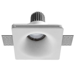 Empot.yeso LEN GU10 MR16 50W Blanco INDELUZ 798B-G21X1B-01