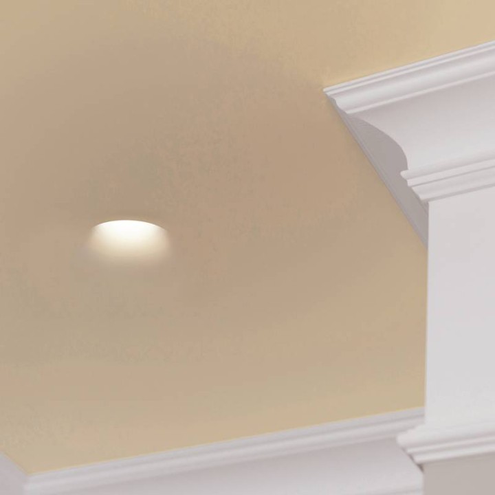 Empot.yeso LEN GU10 MR16 50W Blanco INDELUZ 798B-G21X1B-01