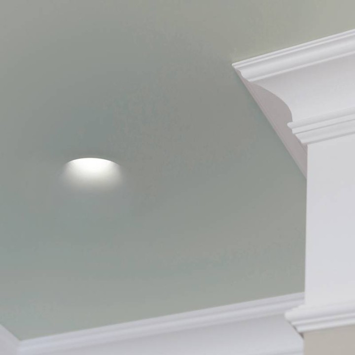 Empot.yeso LEN GU10 MR16 50W Blanco INDELUZ 798B-G21X1B-01
