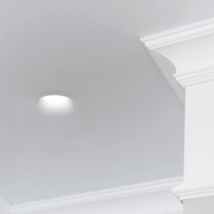 Empot.yeso LEN GU10 MR16 50W Blanco INDELUZ 798B-G21X1B-01