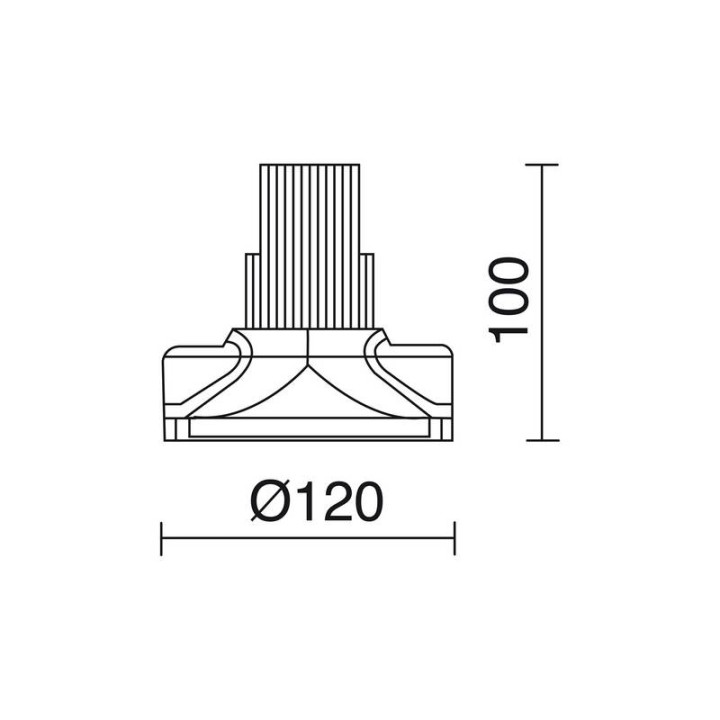 Empot.yeso LEN GU10 MR16 50W Blanco INDELUZ 798B-G21X1B-01