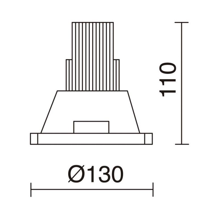 Empotrable yeso LEN GU10 50W Blanco INDELUZ 798C-G21X1B-01