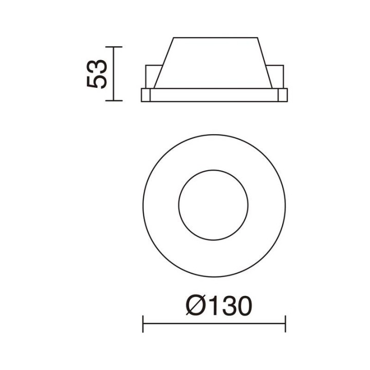 Empotrable yeso LEN GU10 50W Blanco INDELUZ 798C-G21X1B-01