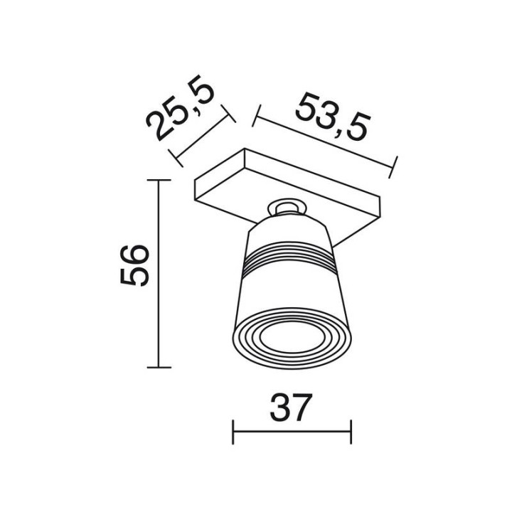 Proyector SNAP LED 4,8W12V DC 504lm 4000K Ng INDELUZ 799A-L3305E-02