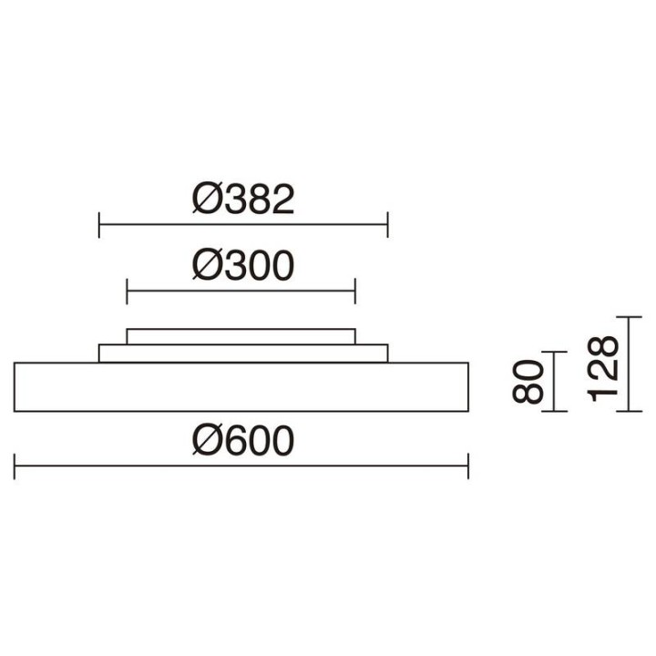 Adosable BILOG LED 48W 4563lm 4000K Bl INDELUZ 801A-L3348B-01