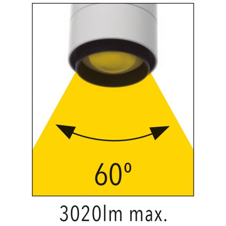 Proyector ENIGMA LED 35W 20-60º 3000K Bl INDELUZ 803A-L3135B-01