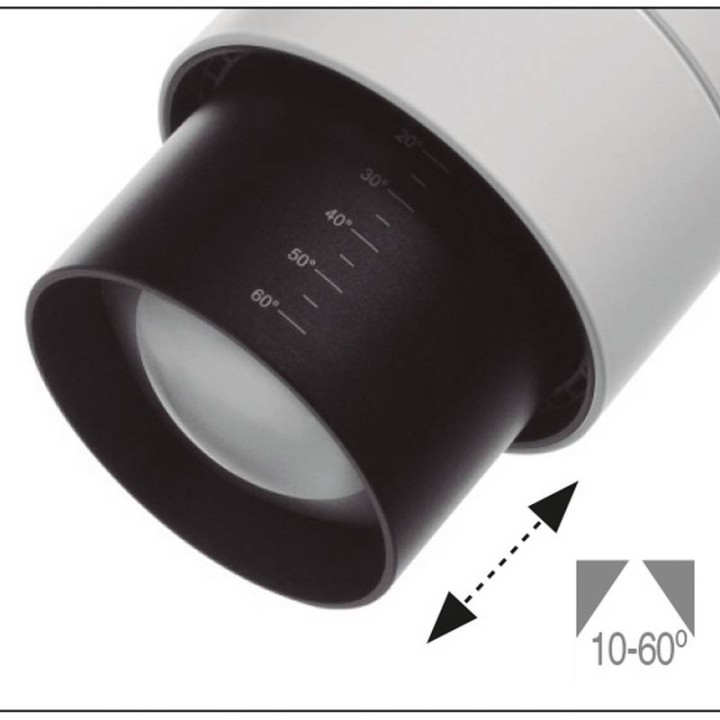Proyector ENIGMA LED 35W 20-60º 4000K Bl INDELUZ 803A-L3335B-01
