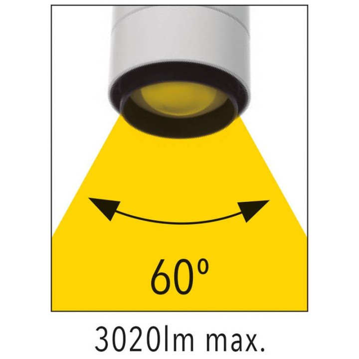 Proyector ENIGMA LED 35W 20-60º 4000K Bl INDELUZ 803A-L3335B-01