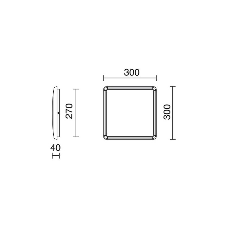 Plafón Cuadrado IP54 VALGUS LED 18 W 4000K Bl INDELUZ 806B-L33RCB-01