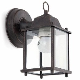Aplique de Metal.DADO-P Pequeño para Exterior Marrón E27