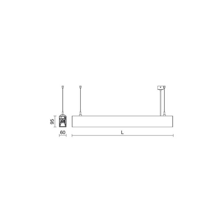 Lámpara Colgante D/I FENIX LED 33W DALI 4000K Bl INDELUZ 808J-L33RDB-01